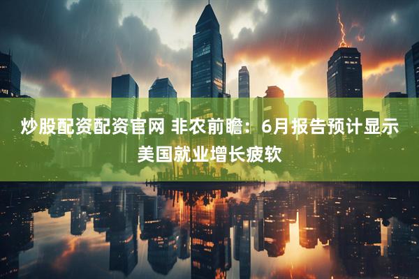 炒股配资配资官网 非农前瞻：6月报告预计显示美国就业增长疲软